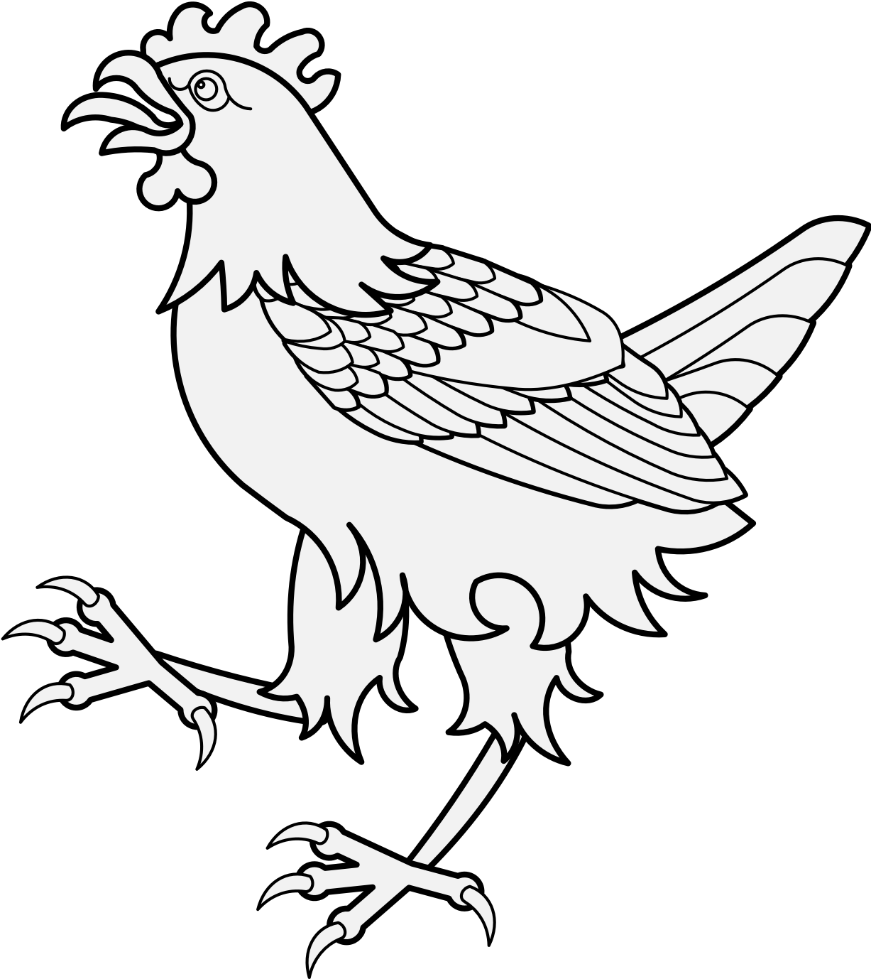 Cock - Chicken Clipart (1228x1396), Png Download