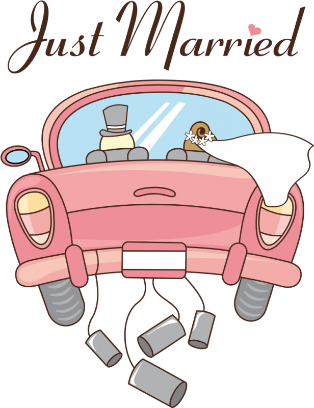 Just Married - New Life Together Card Clipart (800x800), Png Download