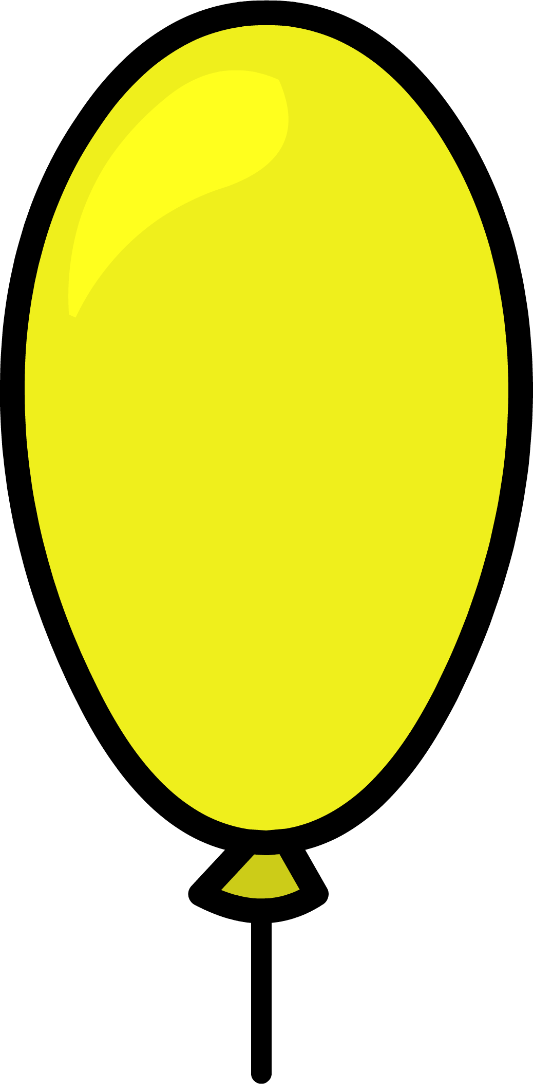 Yellow Balloon - Png - Wiki Clipart (1038x2108), Png Download