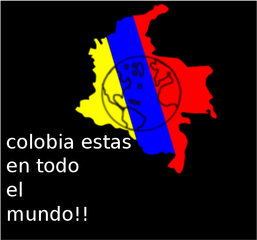 Colombia Estas En Todo El Mundo Clipart - Graphic Design - Png Download (566x800), Png Download