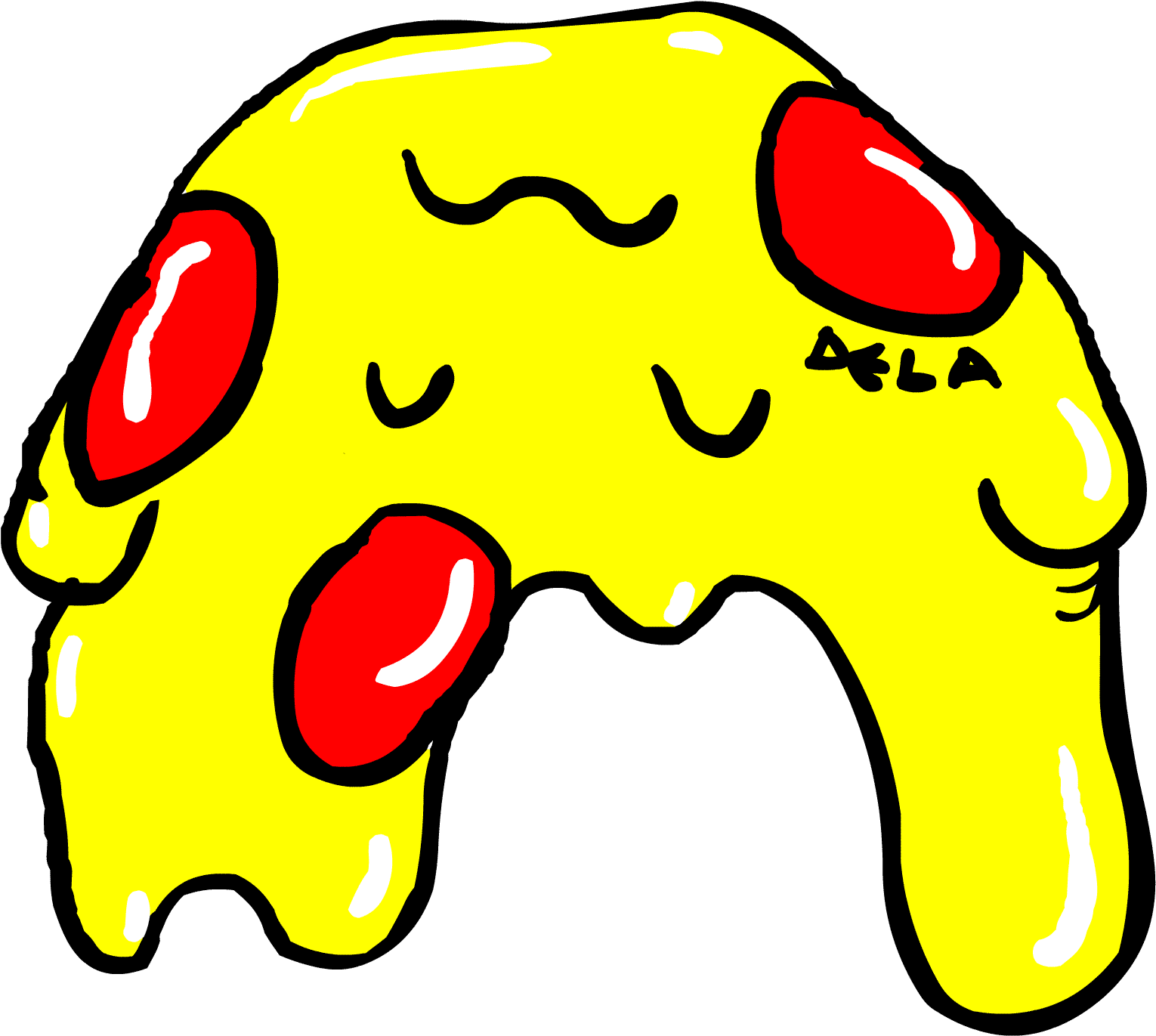 Pizza Hat Sticker By Deladeso Clipart (2000x2000), Png Download