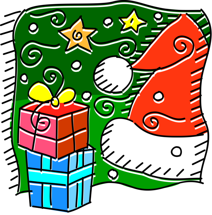 Christmas Gifts With Santa - Gift Clipart (692x700), Png Download