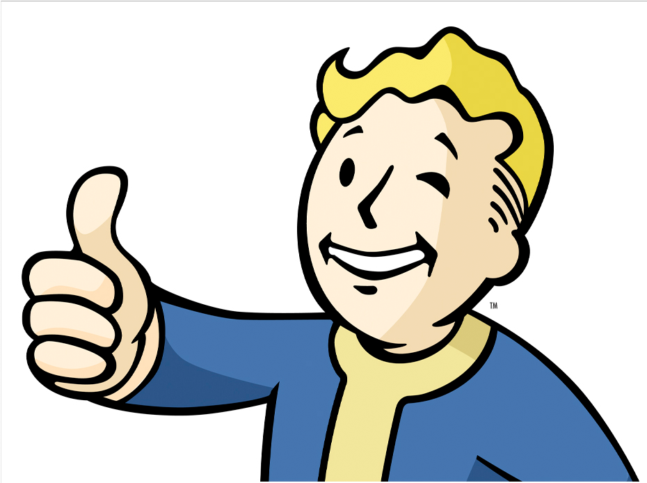 Fallout 4 Car Decal Quot Thumbs Up Vault Boy Quot Official - Vault Boy Clipart (1000x1000), Png Download