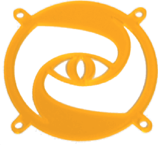 Acrylic 80mm Creepy Eye Laser Cut Case Fan Grill - Coxim Clipart (600x600), Png Download