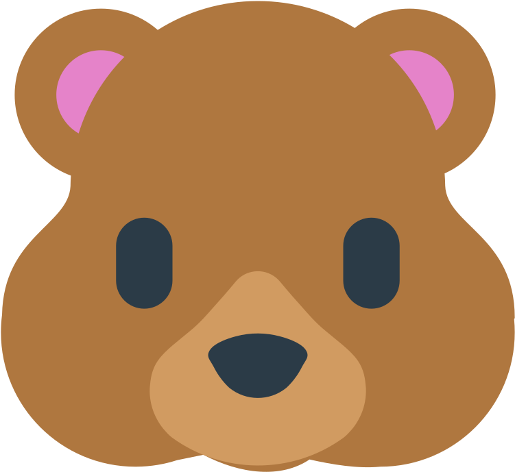 File - Fxemoji U1f43b - Svg - Bear Emoticon Clipart (768x768), Png Download