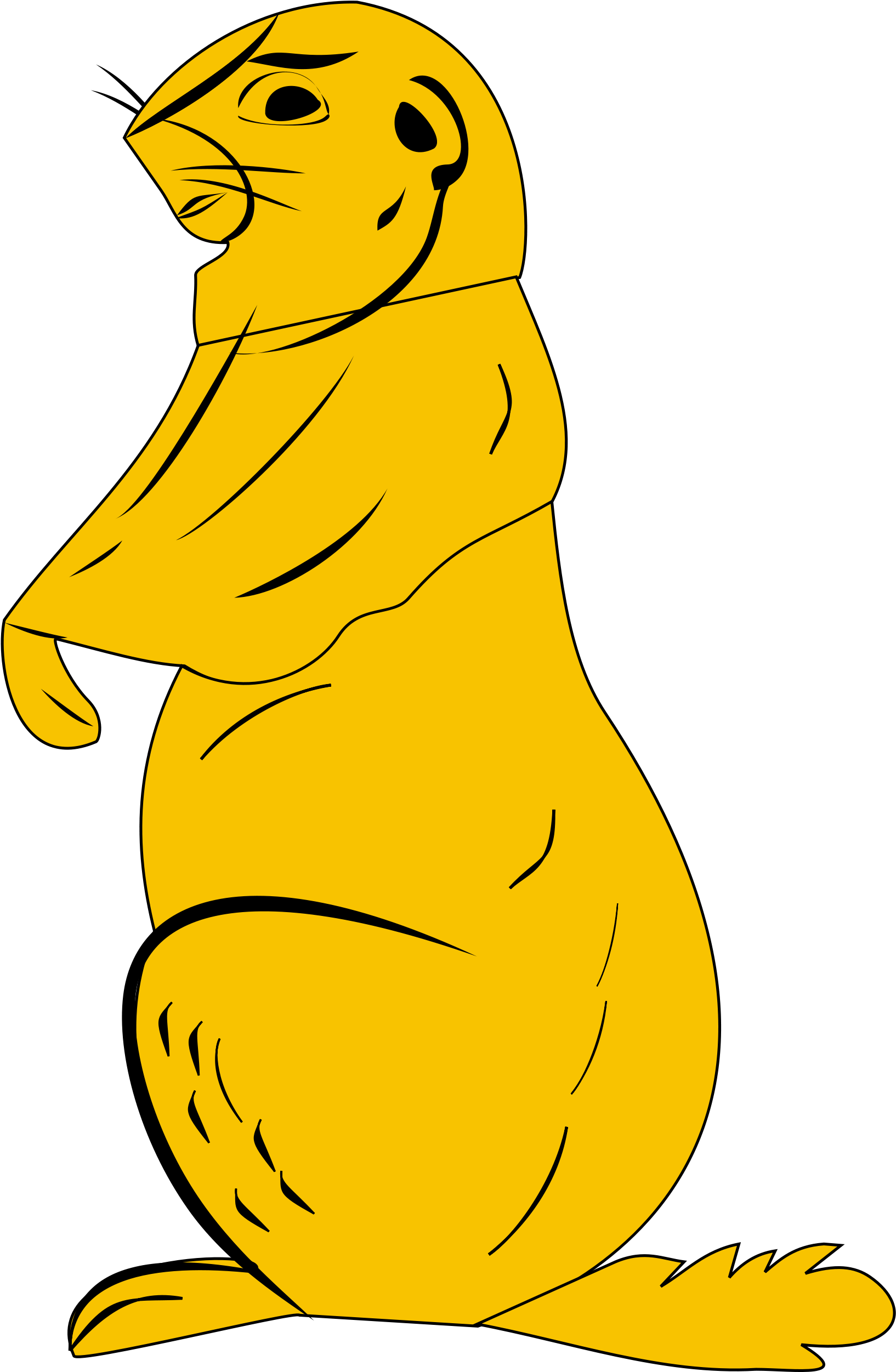 Marmot Svg - Marmotte Blason Clipart (2000x2560), Png Download