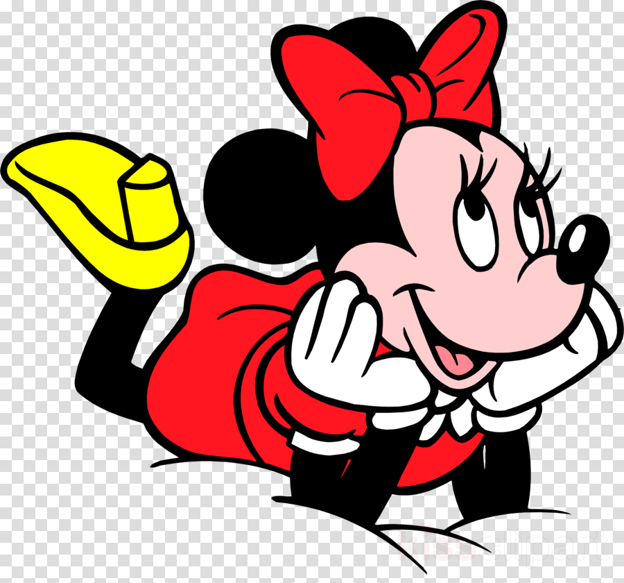 Minnie Mouse Clipart Minnie Mouse Mickey Mouse Drawing - Minnie Mouse Laying Down Cartoon - Png Download (900x840), Png Download