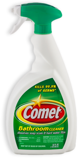Comet® Bathroom Spray - Comet 17-oz. Bathroom Cleaner Spray Clipart (708x510), Png Download