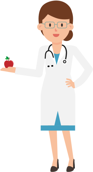 Doctor Holding An Apple Cartoon Clipart (1280x721), Png Download