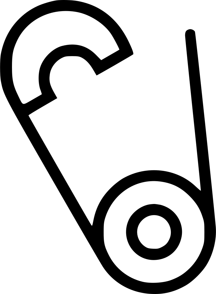 Safety Needle Pin Diaper Cloths Fabric Closed Comments Clipart (722x980), Png Download