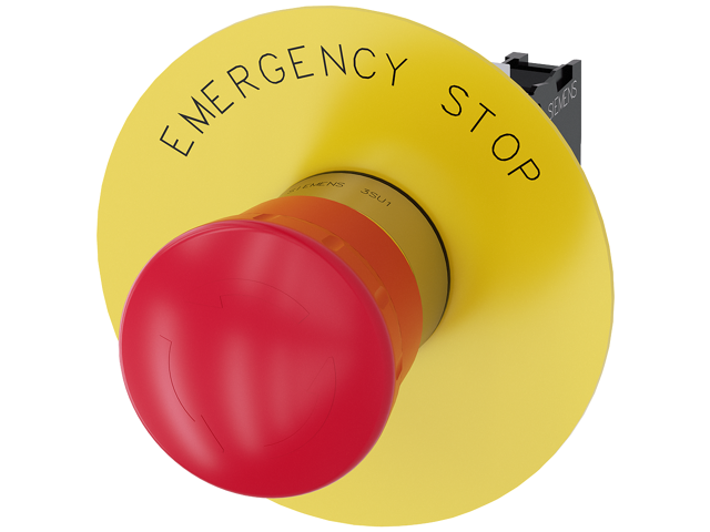 Siemens, Mushroom Push Button, E-stop, Rotate To Unlatch, - 3su1150 1hb20 1cg0 Clipart (640x480), Png Download