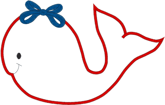 Whales Girl Whale Applique Clipart (567x567), Png Download