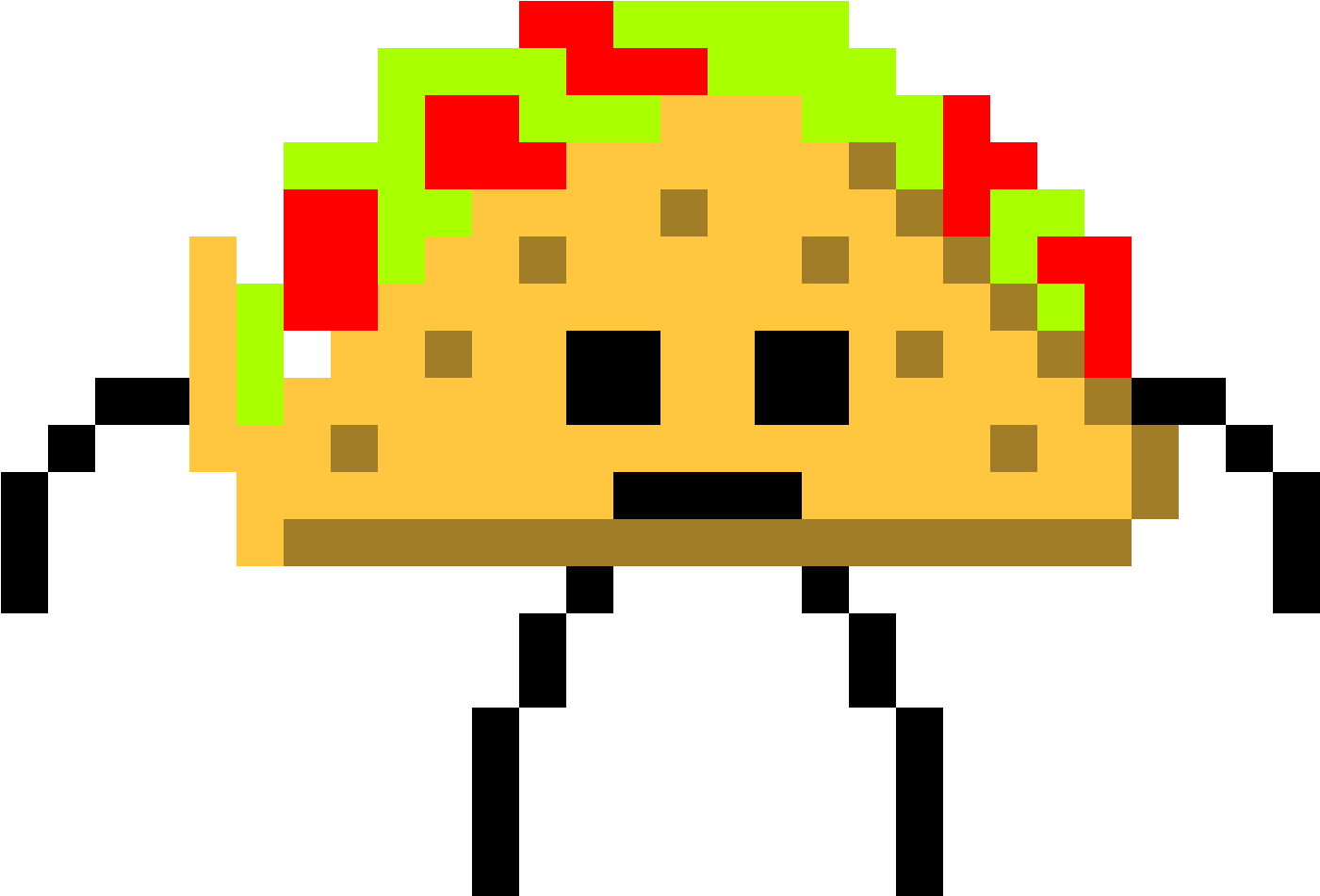 Living Taco - Koro Sensei Pixel Art Clipart (1750x1150), Png Download