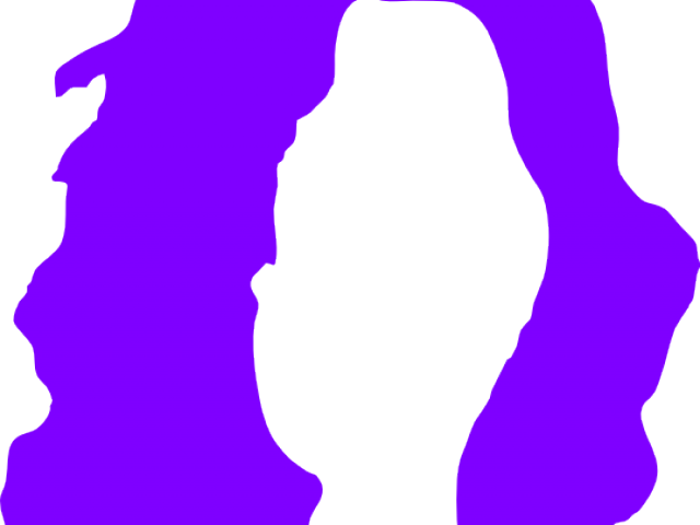 Crazy Clipart Purple Hair - Black And White Wig - Png Download (640x480), Png Download