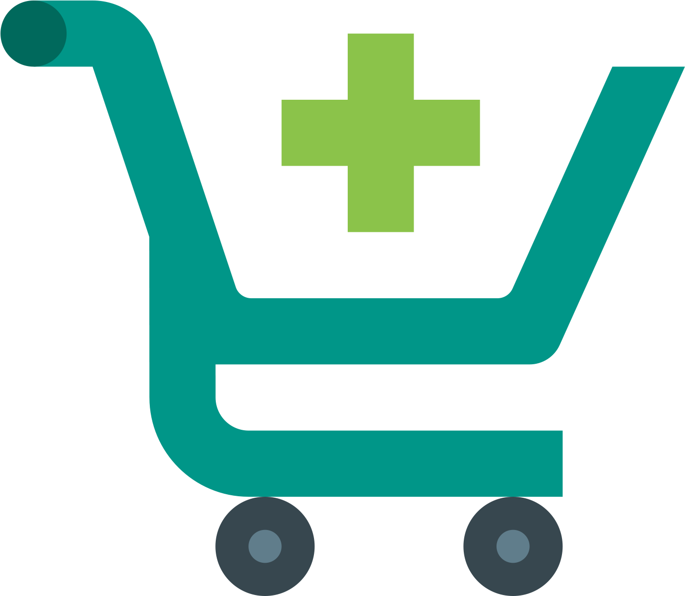 Add To Shopping Cart For Kids - Cart Icon Flat Png Clipart (1600x1600), Png Download