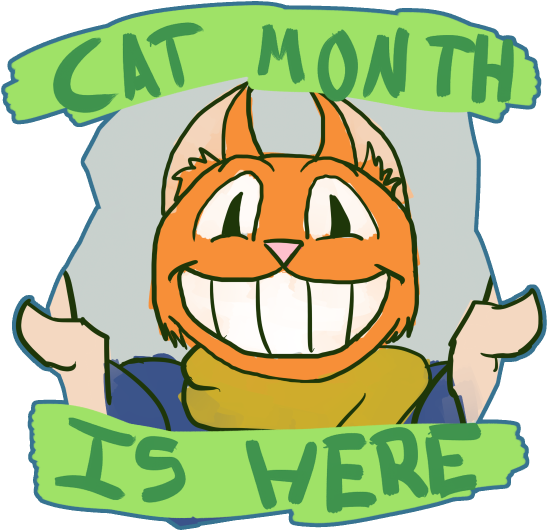 As I'm Sure You're All Aware, July Is Cat Month Clipart (600x600), Png Download