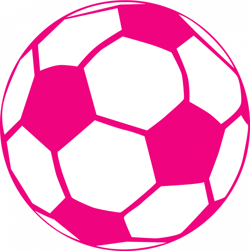 Pink Crown Clip Art - Soccer Ball Clip Art Pink - Png Download (799x800), Png Download