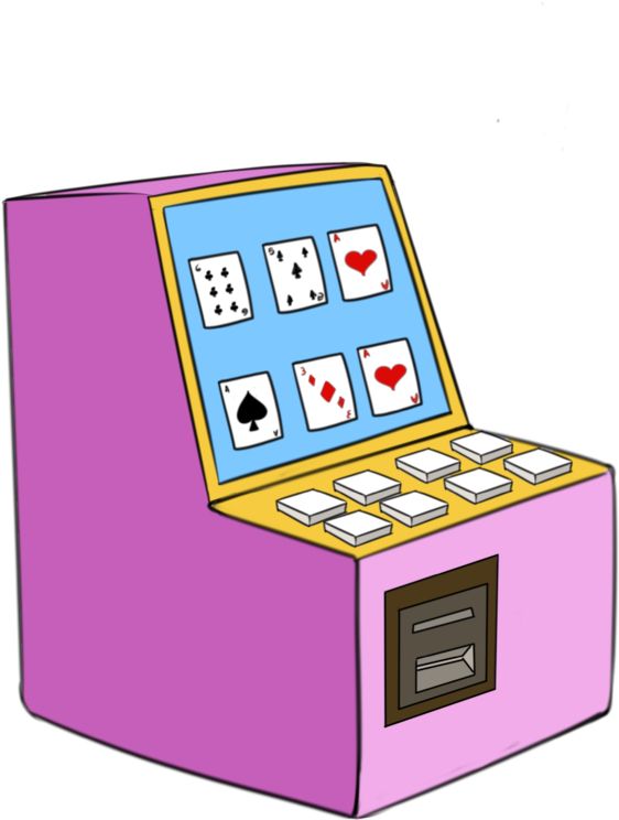 Video Poker - Arcade Game Clipart (958x1150), Png Download