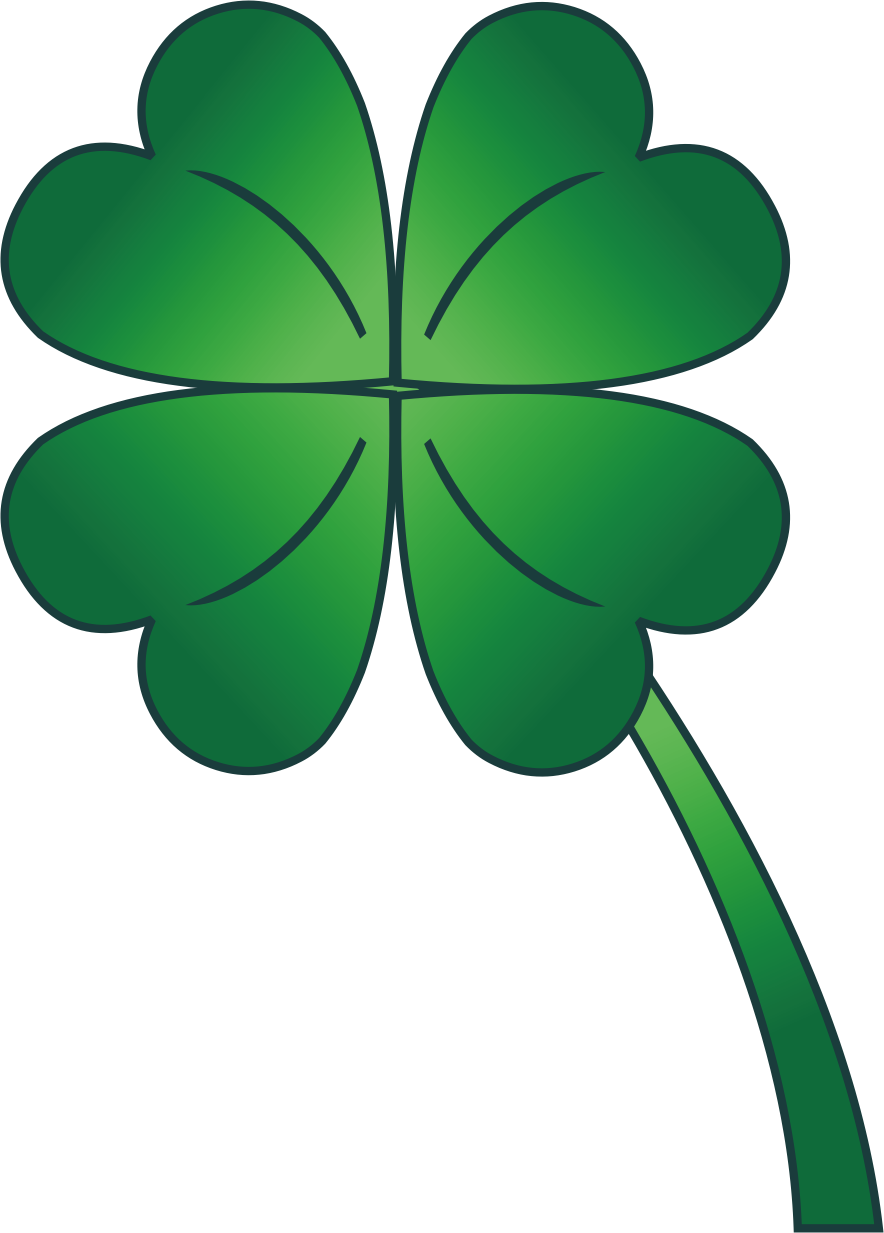 4 Leaf Clover Png Clipart (884x1233), Png Download