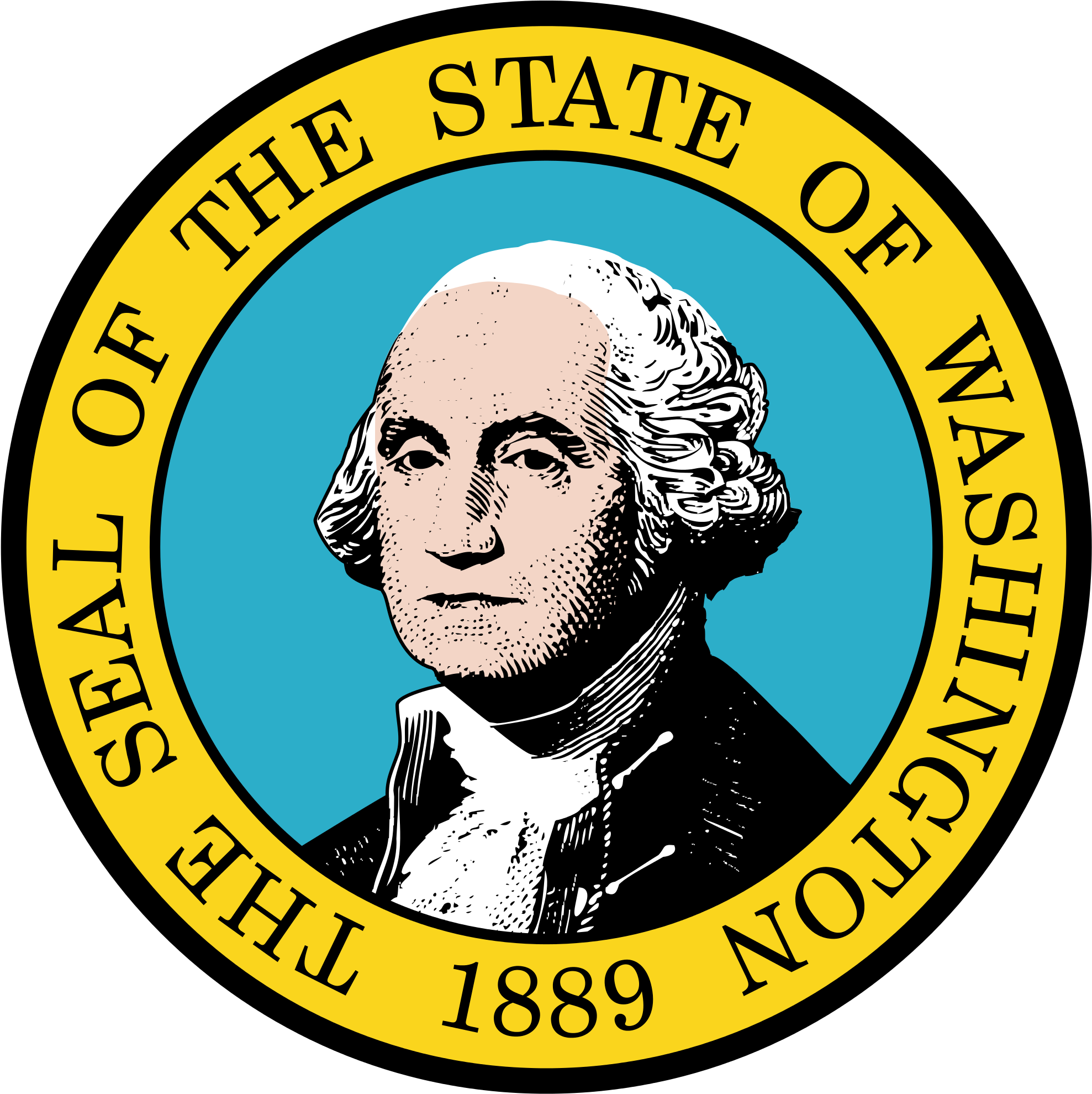 Great Seal Of Washington Clipart (2000x1986), Png Download