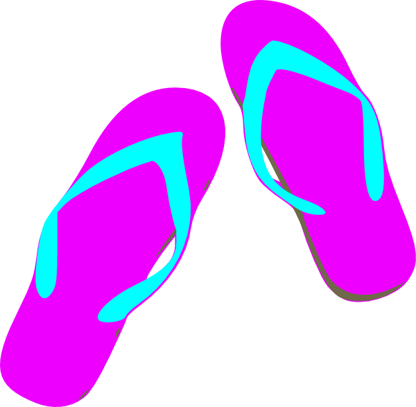 Freeclip Art Flip Flop - Clipart Flip Flops Purple - Png Download (600x587), Png Download