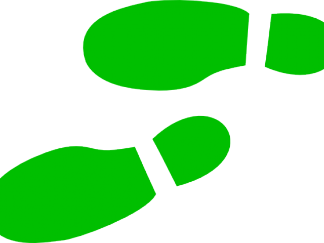 Footprints Clipart Tennis Shoe - Shoe Print Clipart Green - Png Download (640x480), Png Download