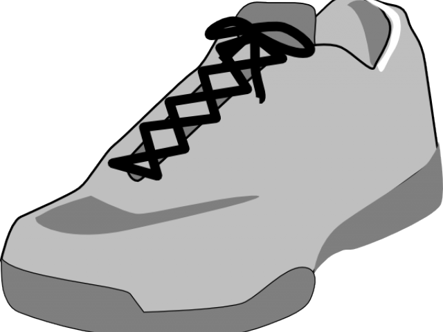 Running Shoes Clipart Baseball - Line Art Tennis Shoes - Png Download (640x480), Png Download
