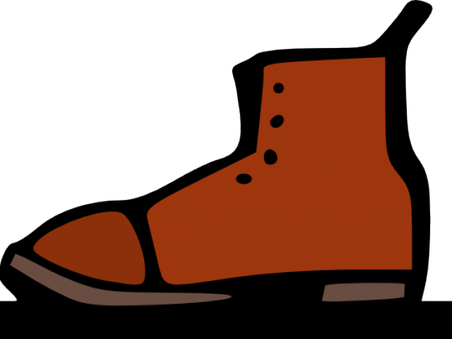 Shoe Clipart Clothes - Safety Shoes Cartoon - Png Download (640x480), Png Download