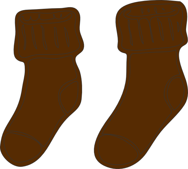 At Clker Com Vector Online Royalty Free - Brown Socks Clip Art - Png Download (600x539), Png Download