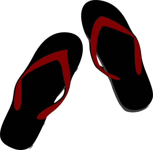 Image Royalty Free Clip Art At Clker Com Vector Online - Red Flip Flops Png Transparent Png (600x587), Png Download