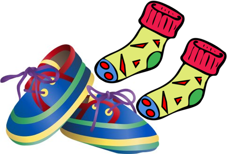 Pictures Of Shoes Clipart Free Download - Socks And Shoes Clip Art - Png Download (768x556), Png Download