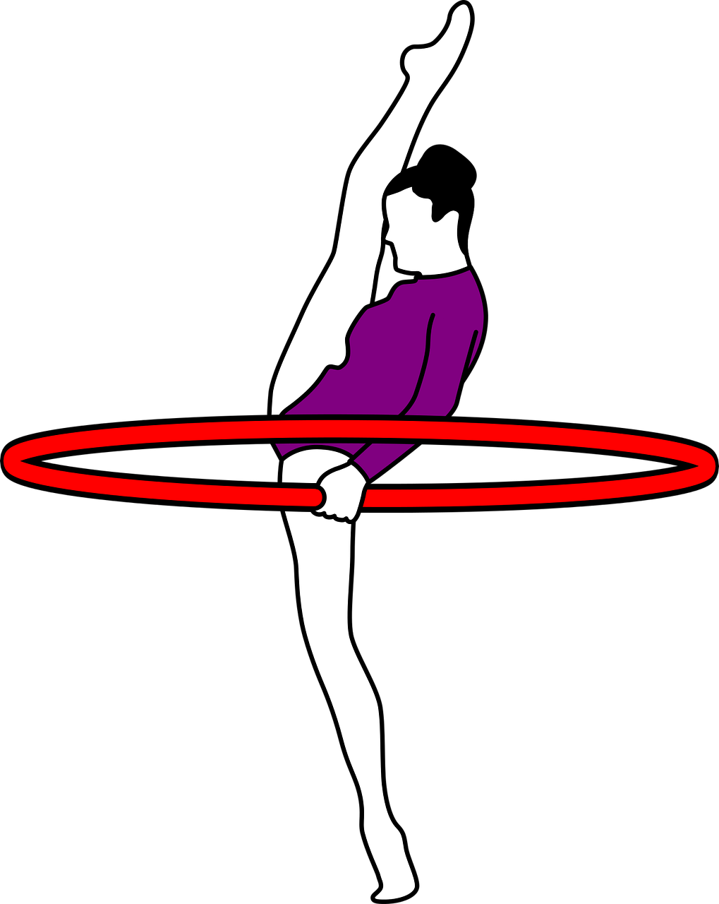 Clipart - Gymnastics Archery - Gymnastics Rhythmic Hoop Icons - Png Download (800x800), Png Download