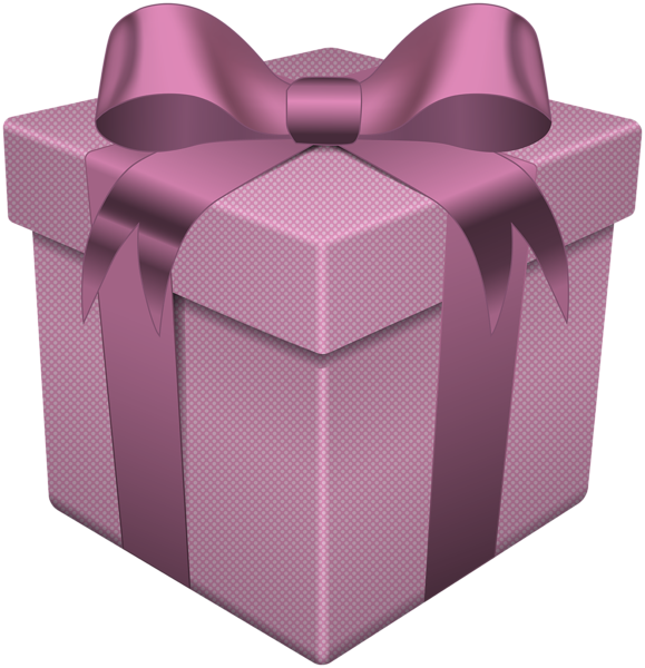 Gift Box Pink Transparent Png Clip Art - Pink Gift Box Transparent (579x600), Png Download