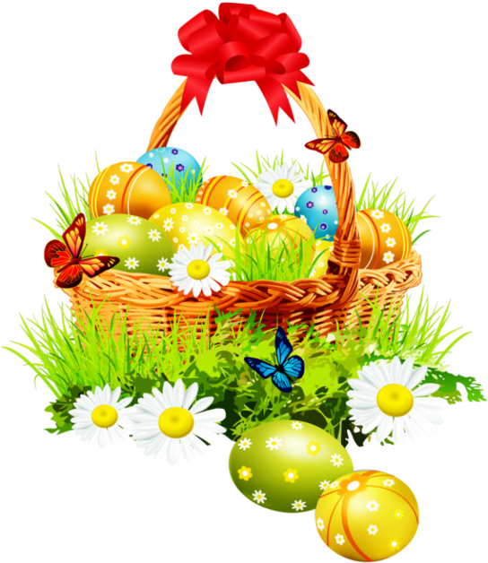 Easter Holidays, Christmas Holidays, Easter Baskets, - Oeuf De Paques Dessin En Couleur Clipart (563x699), Png Download