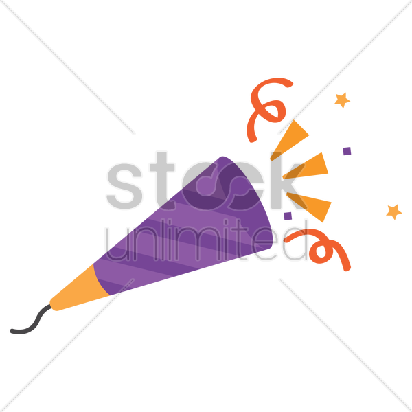 Party Popper Clipart Party Clip Art - Cartoon Noisemaker - Png Download (600x600), Png Download