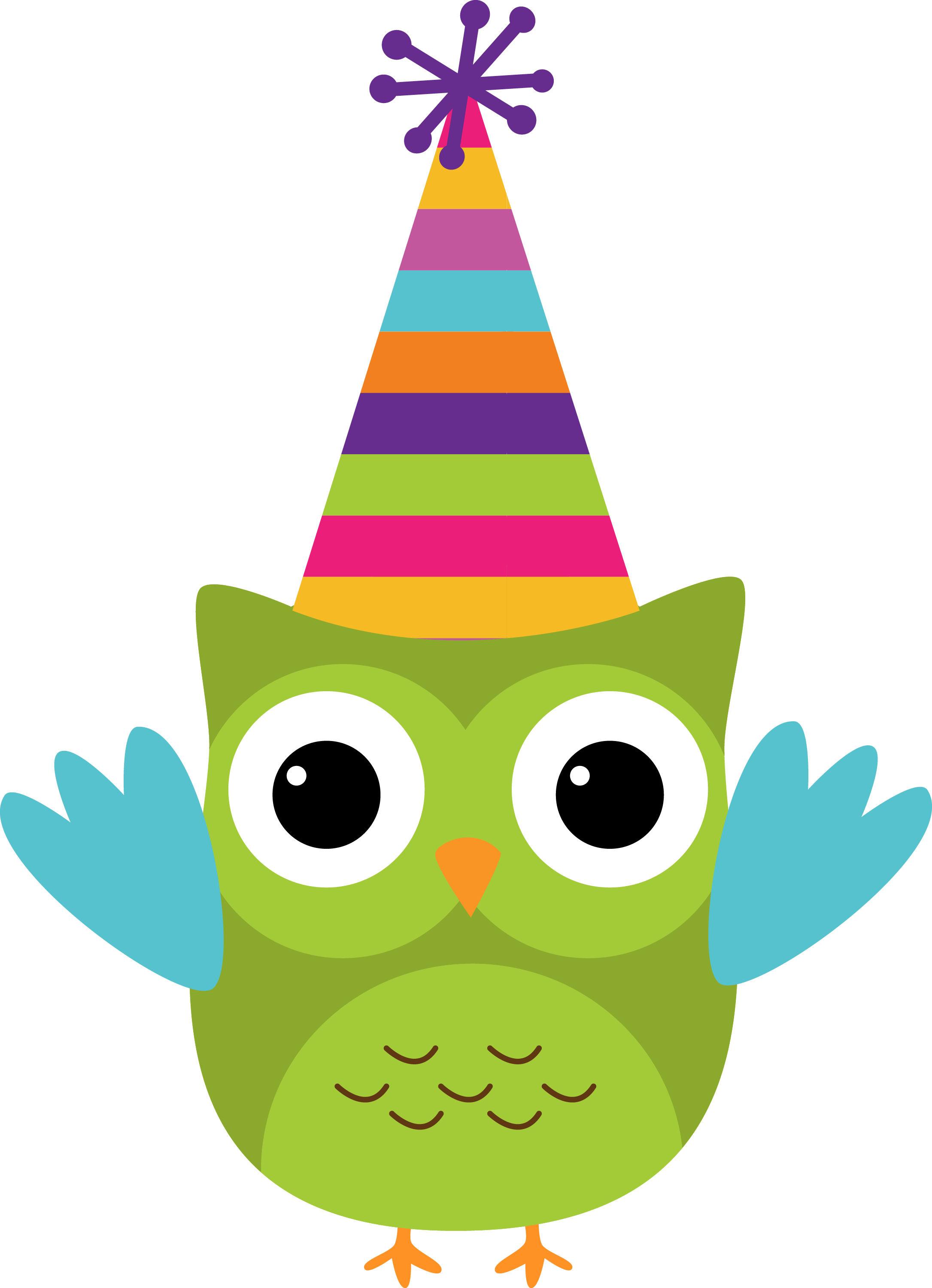 Transparent Library Owl Birthday Clipart - Birthday Owl Clip Art - Png Download (2171x3000), Png Download