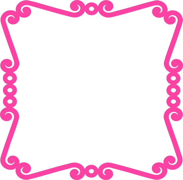 Border Design Pink Heart Clipart (600x591), Png Download