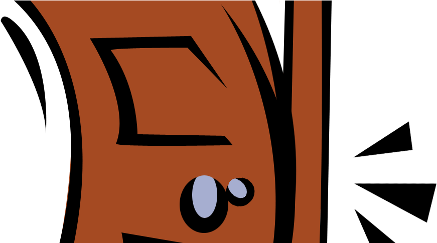 Slamming Door Clipart - Door Closing Clip Art - Png Download (922x484), Png Download