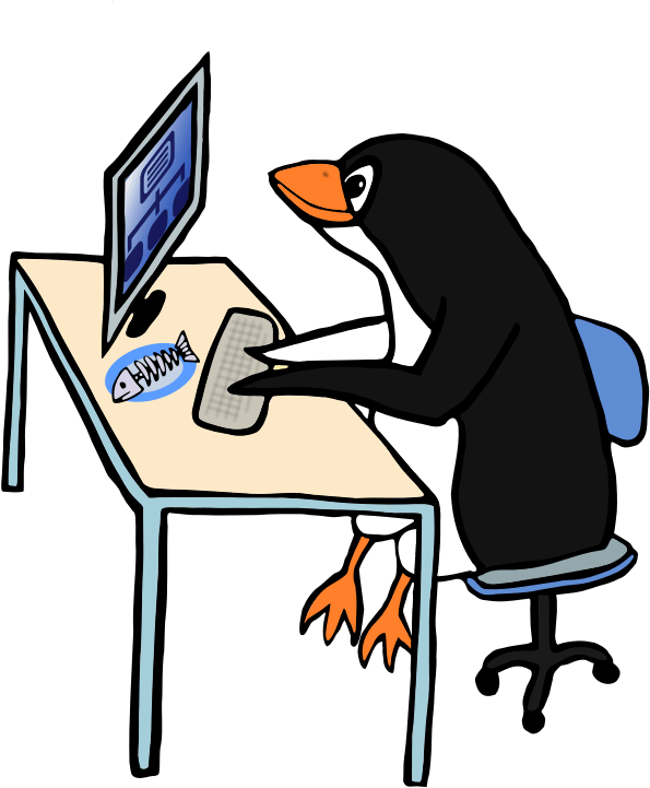 Https - //openclipart - Org Http - //goo - Gl/zvscfc - Cartoon Animal Using Computer - Png Download (703x800), Png Download