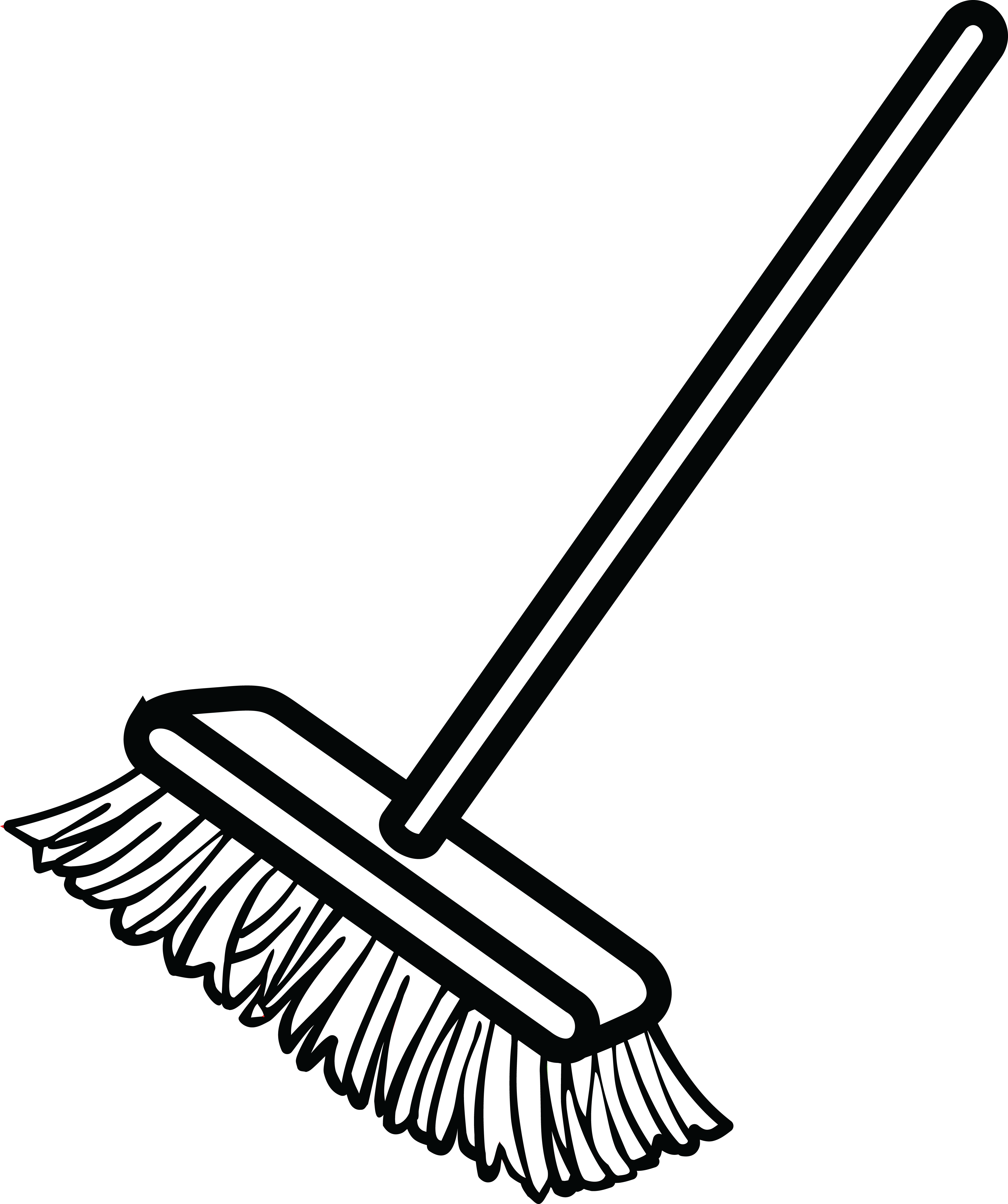Free Clipart Of A Shop Broom - Transparent Background Broom Clipart - Png Download (4000x4779), Png Download