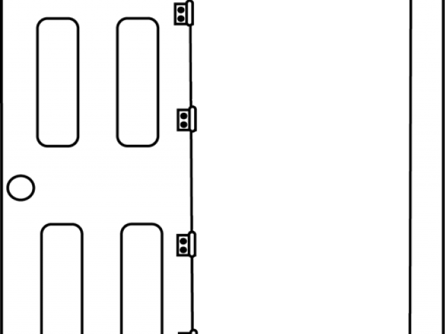 Door Clipart Black And White - Clip Art - Png Download (640x480), Png Download