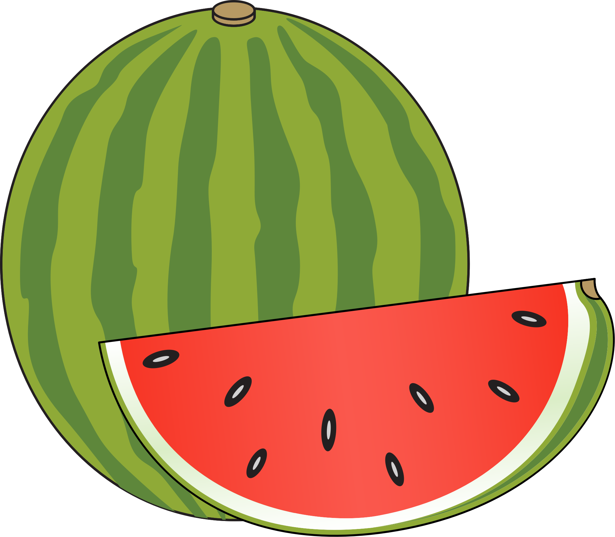 Free Library Vegetable Free On Dumielauxepices Net - Watermelon Clipart Transparent Background - Png Download (1998x1745), Png Download