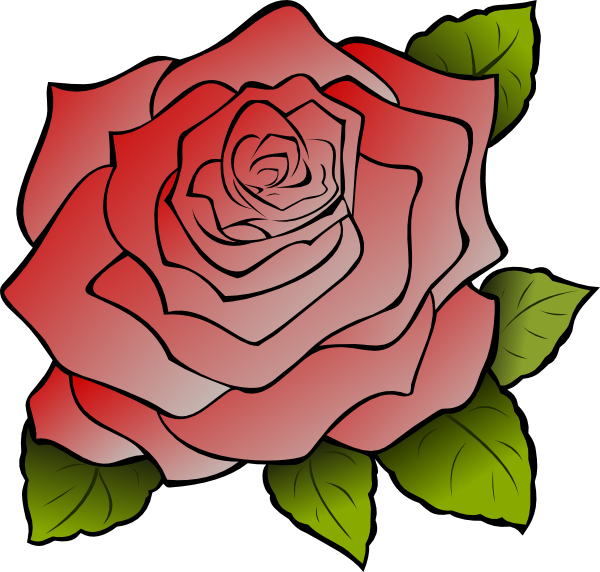Red Rose Clip Art - Rose - Png Download (600x572), Png Download