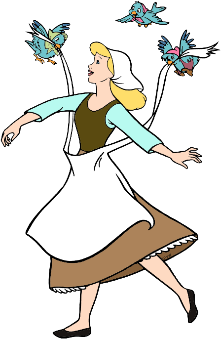 Castle Clipart Cinderella Bird - Cinderella And The Birds - Png Download (472x713), Png Download