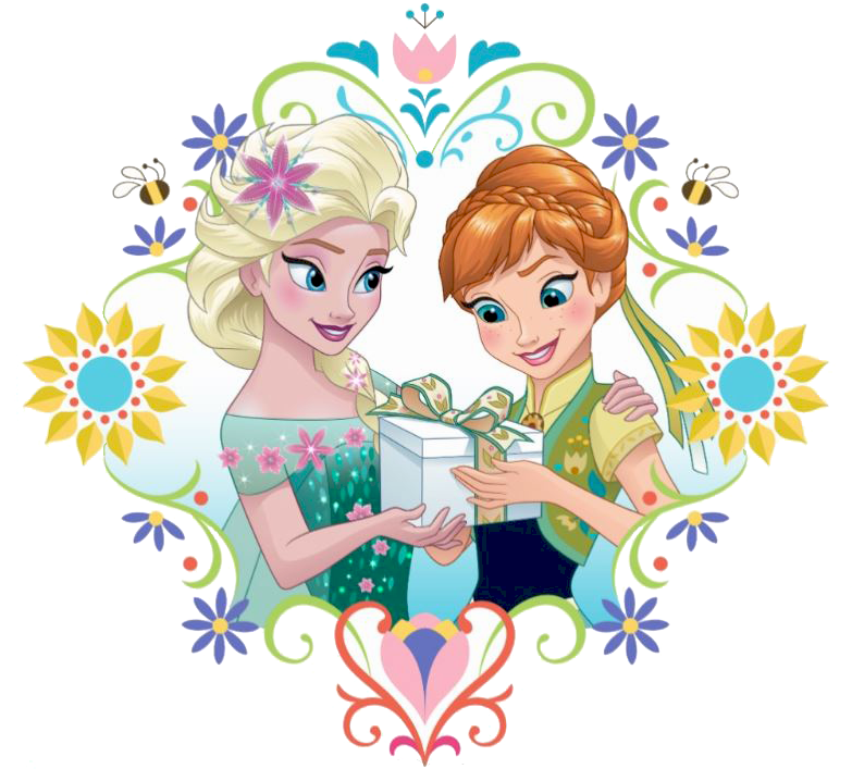 Disney - Frozen Fever Anna And Elsa - Maxi Poster Clipart (782x716), Png Download