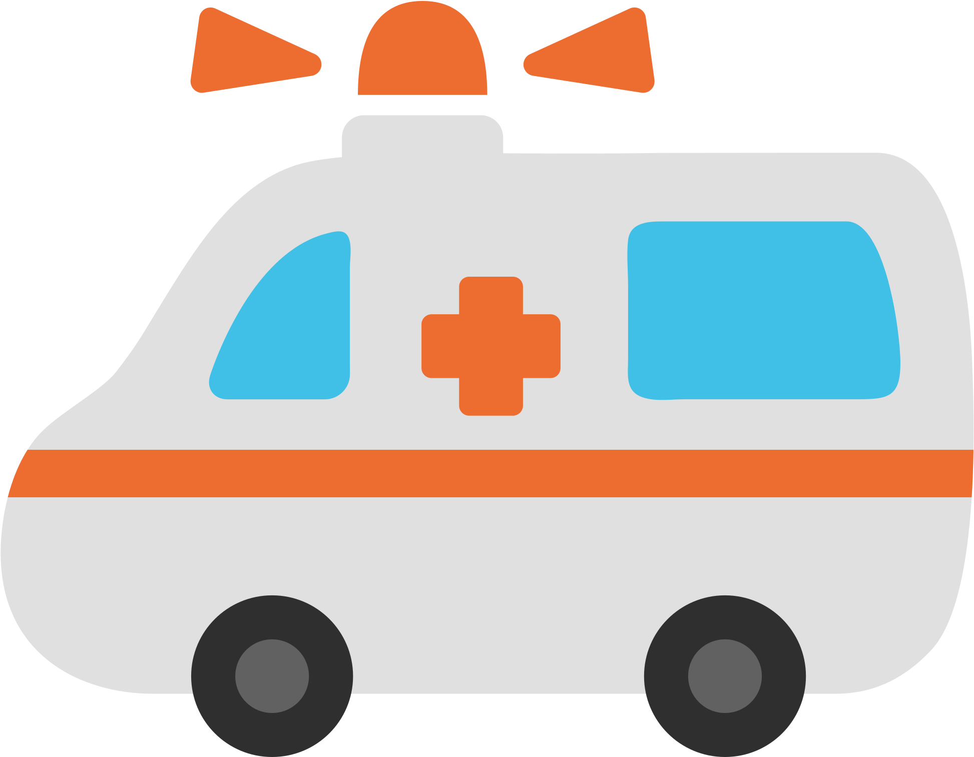 Vegetable Garden Clipart - Ambulance Emoji - Png Download (2000x2000), Png Download