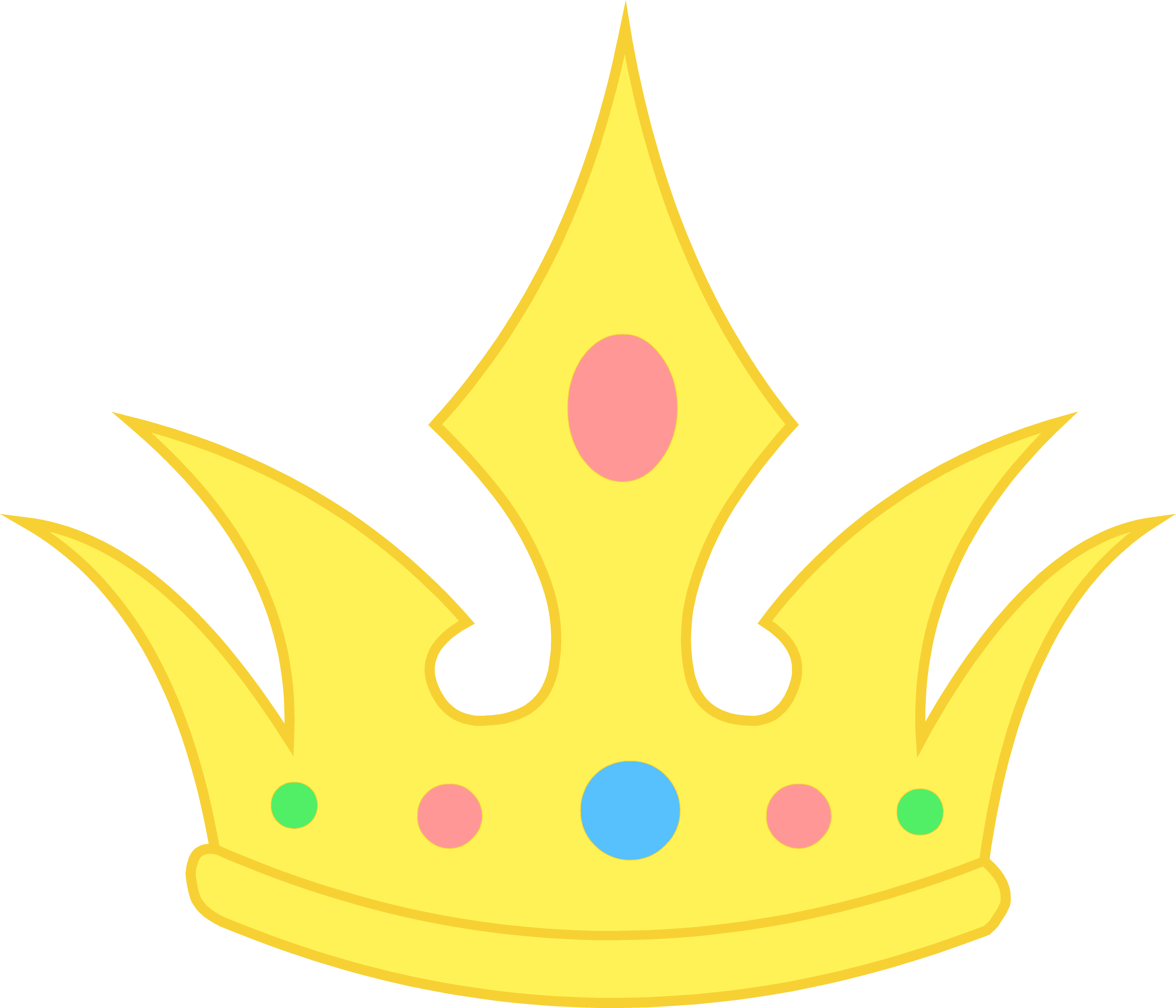 Simple Tiara Clip Art - Colored Crown - Png Download (6278x5384), Png Download