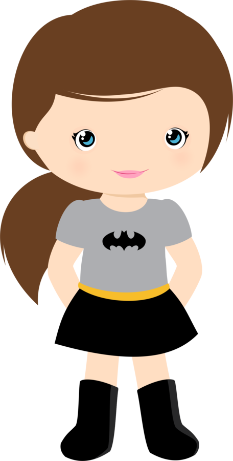 Decoração Festas - Batgirl Minus Clipart (456x900), Png Download