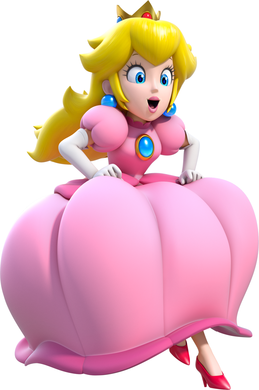 Princess - Peach Mario 3d World Clipart (1097x1647), Png Download
