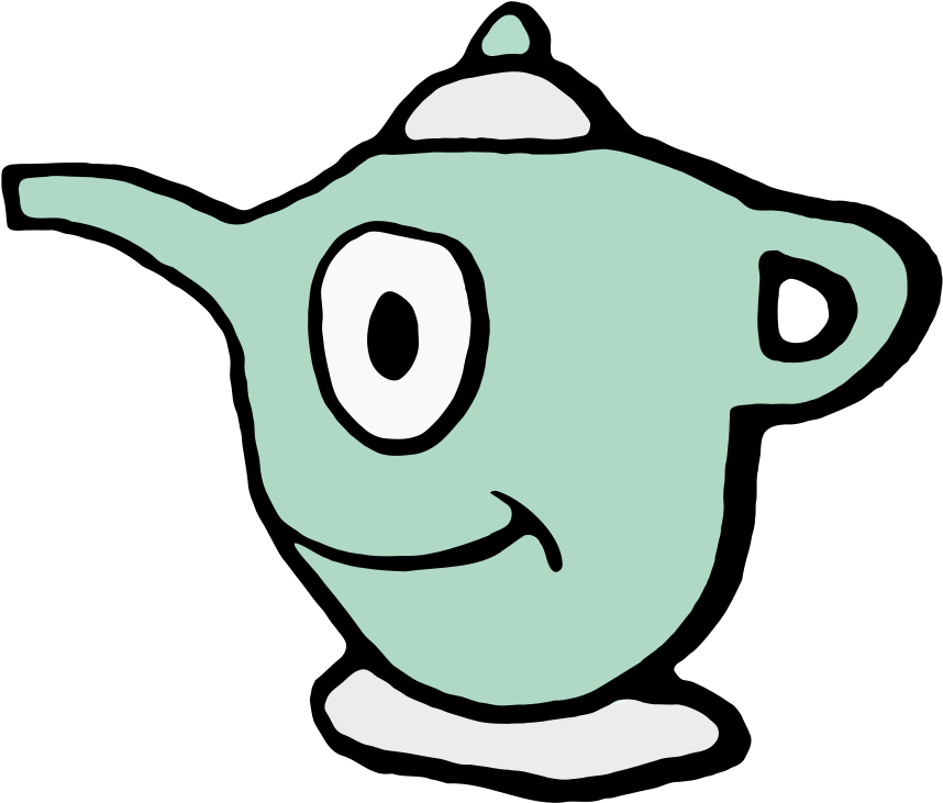 Teapot Cartoon Character Royalty Free Clipart, Cartoon - Cartoon - Png Download (1000x914), Png Download